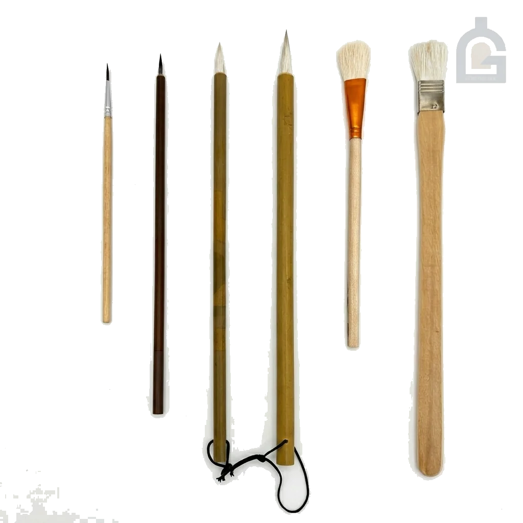Bộ cọ thư pháp làm gốm 6 món