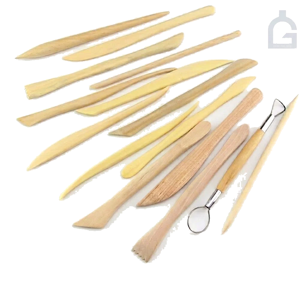 Combo bộ dụng cụ gỗ làm gốm 15 món